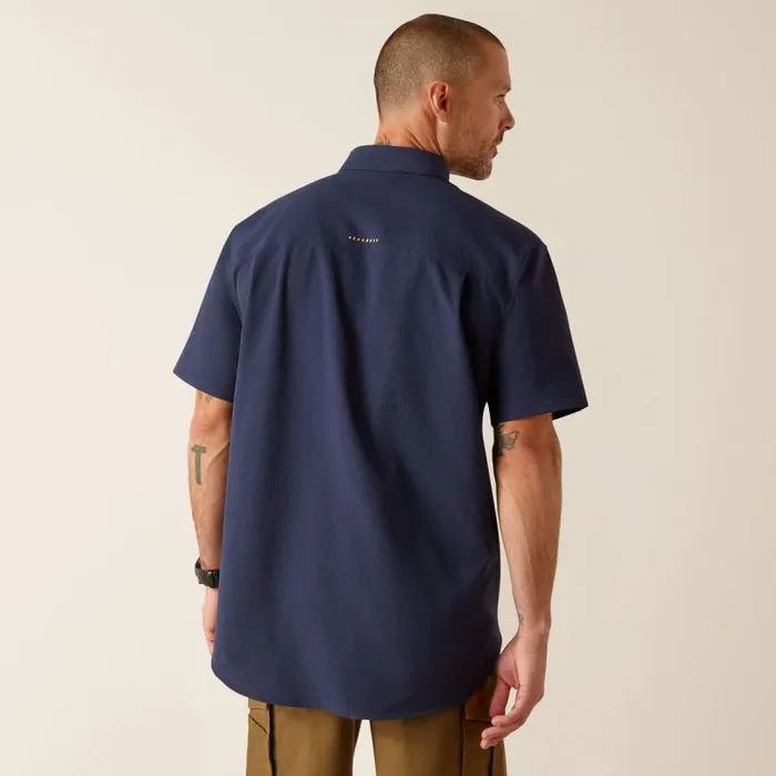 Men Button Down Shirts Ariat Rebar Made Tough 360 AirFlow Work Shirt Navy Men Button Down Shirts Ariat Rebar Made Tough 360 AirFlow Work Shirt Navy