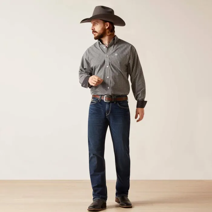 Men Button Down Shirts Ariat Wrinkle Free Ved Classic Fit Shirt White Men Button Down Shirts Ariat Wrinkle Free Ved Classic Fit Shirt White