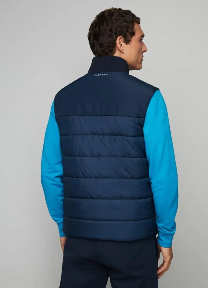 Men Coats and Jackets Hackett London Hackett Sport Padded Gilet Navy