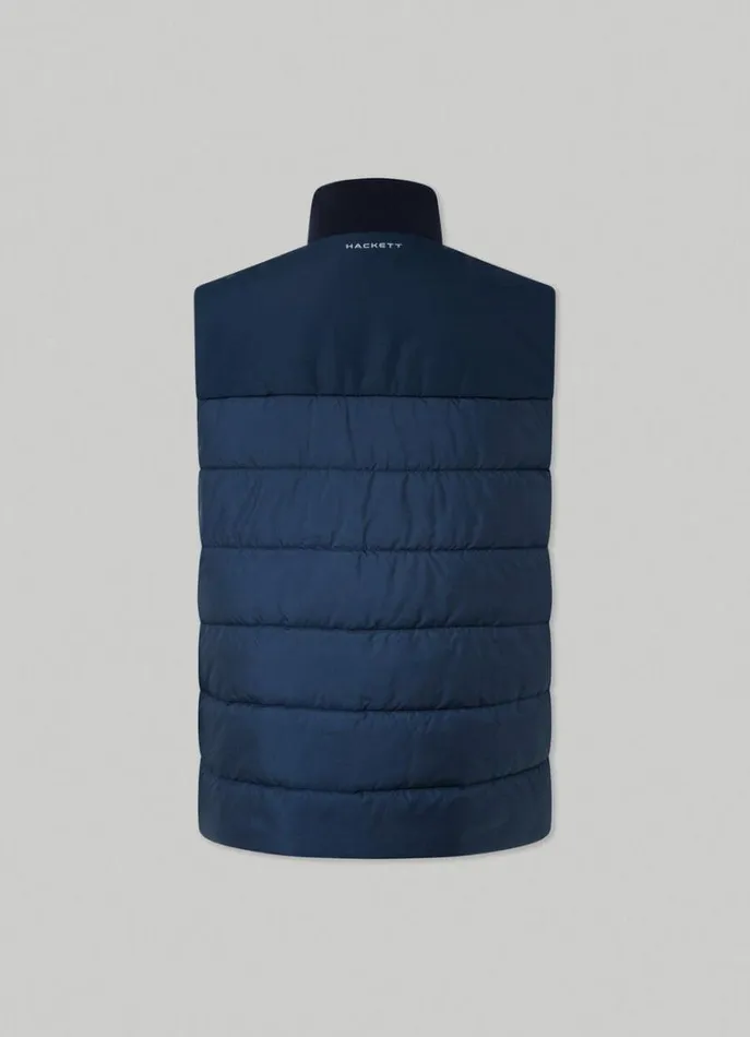Men Coats and Jackets Hackett London Hackett Sport Padded Gilet Navy