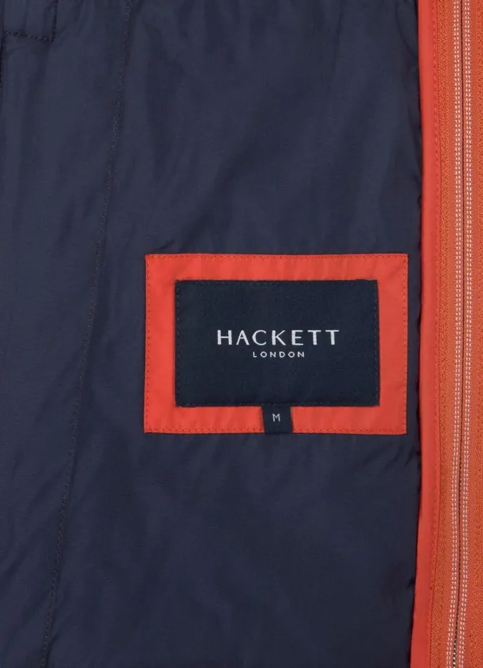 Men Coats and Jackets Hackett London Ultralight Padded Gilet Rust Orange