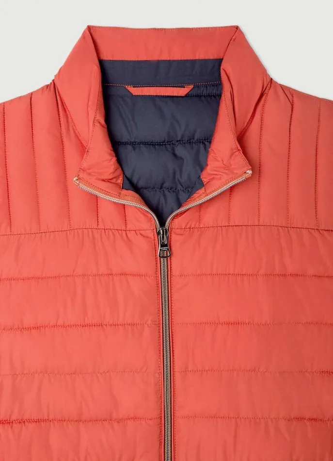 Men Coats and Jackets Hackett London Ultralight Padded Gilet Rust Orange