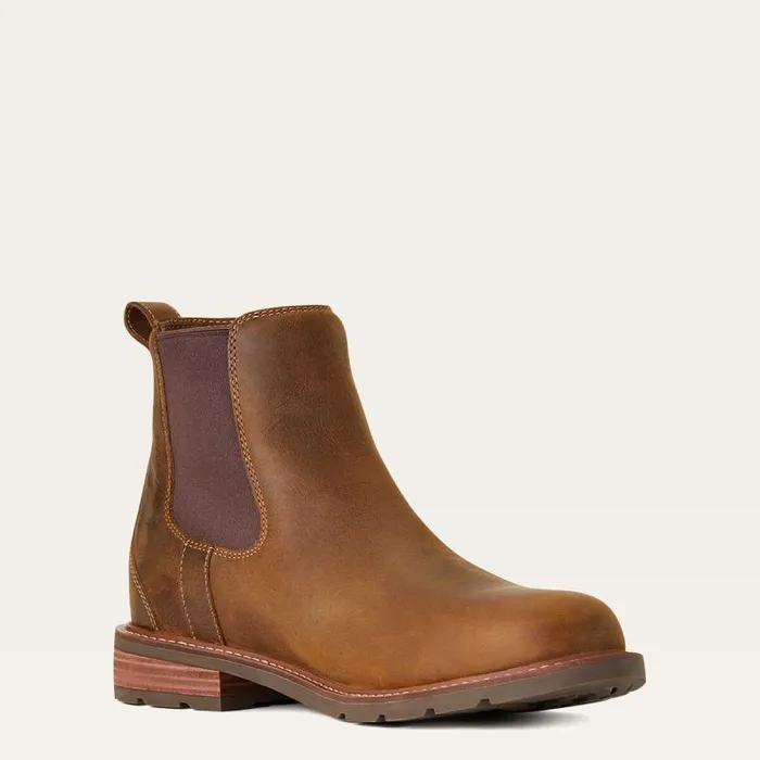 Men Dress and Fashion Boots Ariat Wexford Waterproof Chelsea Boot Weathered Brown Men Dress and Fashion Boots Ariat Wexford Waterproof Chelsea Boot Weathered Brown
