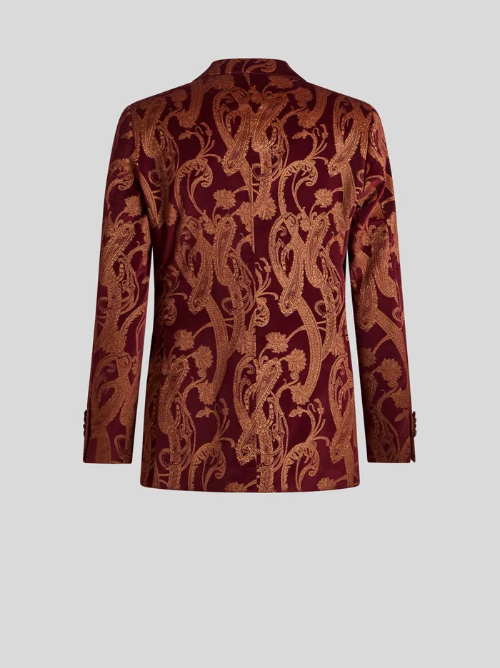 Men Etro Jackets SingleBreasted Paisley Blazer Multicolour
