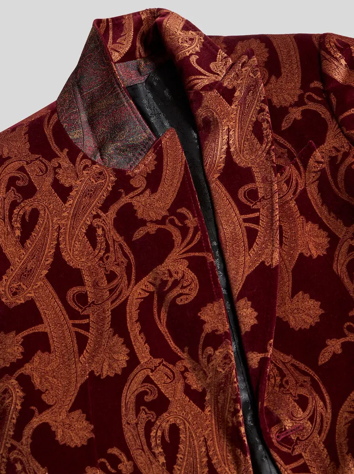 Men Etro Jackets SingleBreasted Paisley Blazer Multicolour