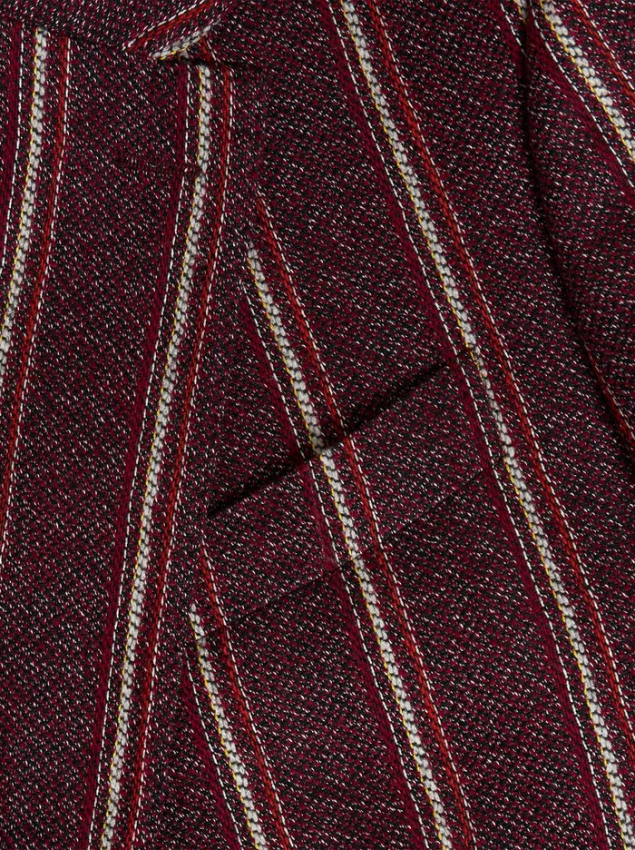 Men Etro Jackets Striped Cotton And Wool Blazer Burgundy Men Etro Jackets Striped Cotton And Wool Blazer Burgundy