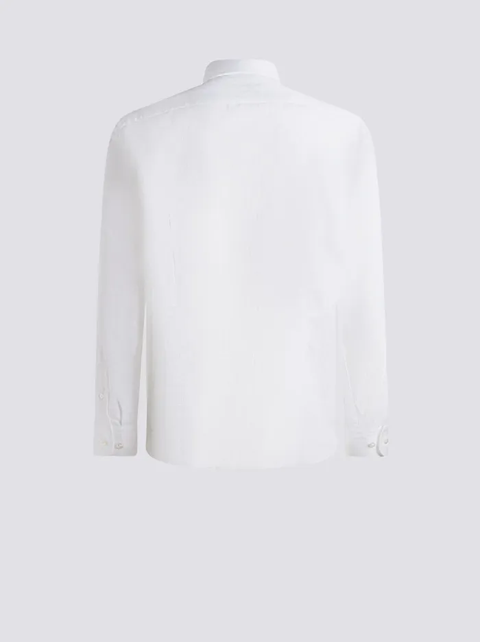 Men Etro Shirts Cotton Jacquard Shirt White Men Etro Shirts Cotton Jacquard Shirt White