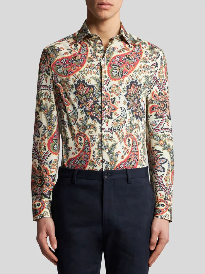 Men Etro Shirts Floral Paisley Shirt Multicolour Men Etro Shirts Floral Paisley Shirt Multicolour