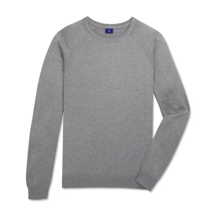 Men FootJoy Base MidLayers Crewneck Sweater Heather Grey