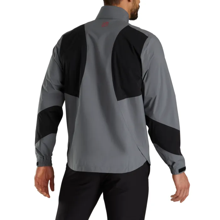 Men FootJoy Outer Layers HydroLite X Rain Jacket 8211 FJ Tour Collar Charcoal Black Men FootJoy Outer Layers HydroLite X Rain Jacket 8211 FJ Tour Collar Charcoal Black