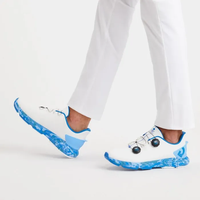 Men GFORE Blue Camo Sole Perforated GDrive Golf Shoes