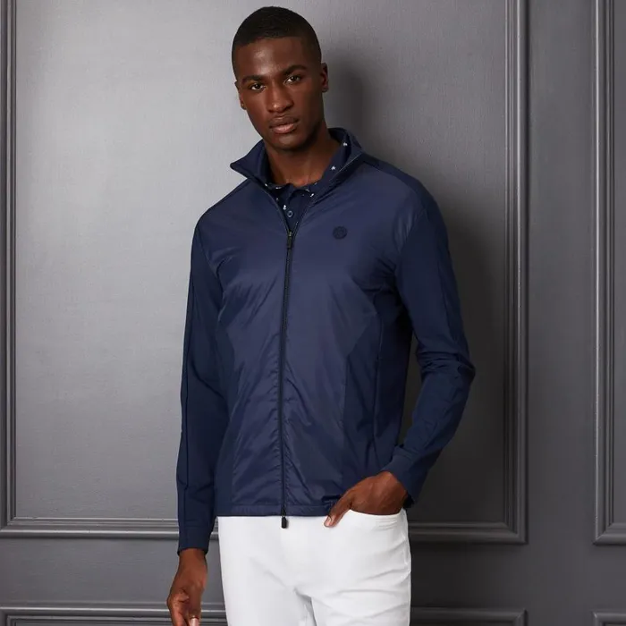 Men GFORE Navy Performer Nylon Slim Fit Golf Jacket