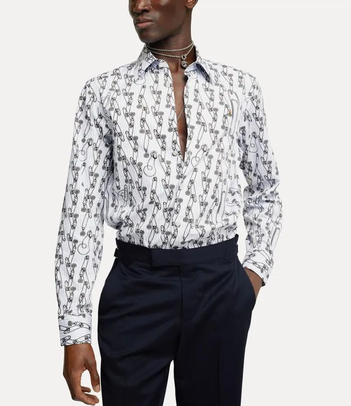 Men Ghost Shirt Safetypinstripe Vivienne Westwood Shirts Men Ghost Shirt Safetypinstripe Vivienne Westwood Shirts