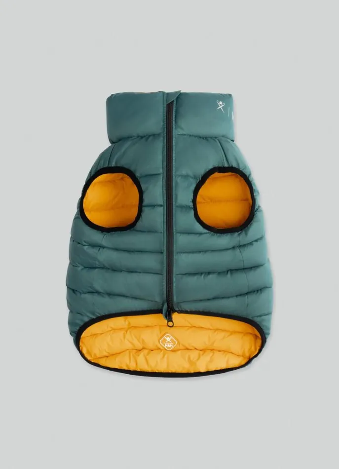 Men Hackett X Hugo and Hudson Hackett London Reversible Puffer Jacket For Dogs 8211 Large Goldgreen