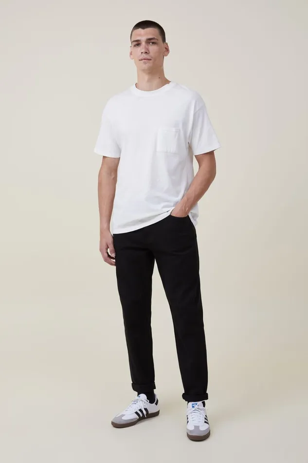 Men Jeans Cotton On Relaxed Tapered Jean New Black Men Jeans Cotton On Relaxed Tapered Jean New Black