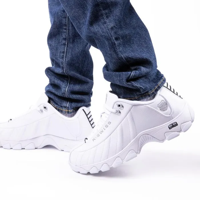 Men KSwiss Wide Shoes ST329 CMF Whiteblacksilver