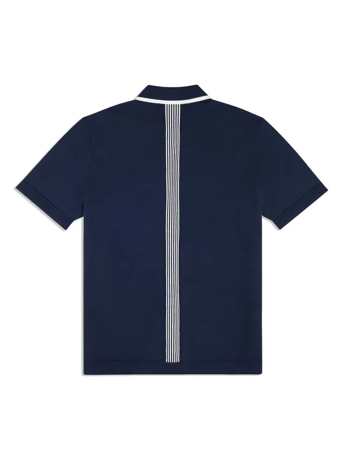 Men Knitwear Sergio Tacchini Enzo Knit Polo Maritime Blue
