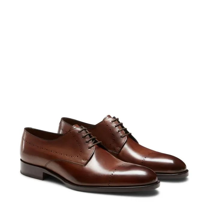 Men Leather LaceUp Shoe Chestnut Fratelli Rossetti LaceUp Shoes Men Leather LaceUp Shoe Chestnut Fratelli Rossetti LaceUp Shoes