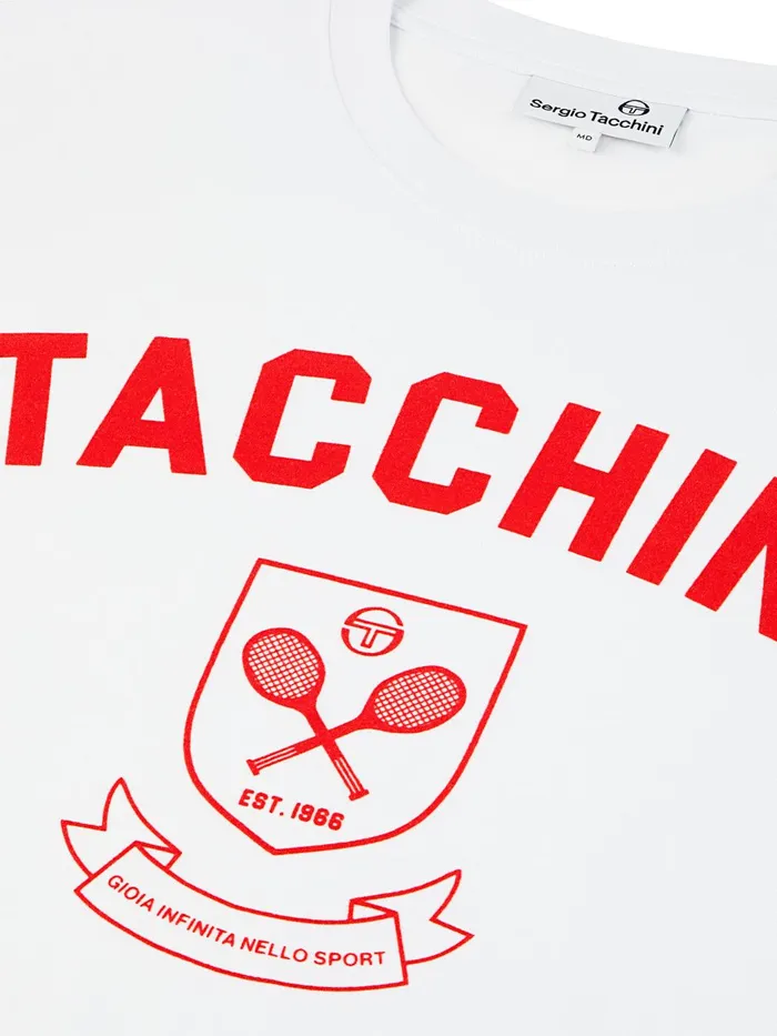 Men Matching Separates Sergio Tacchini Varsita TShirt Brilliant White