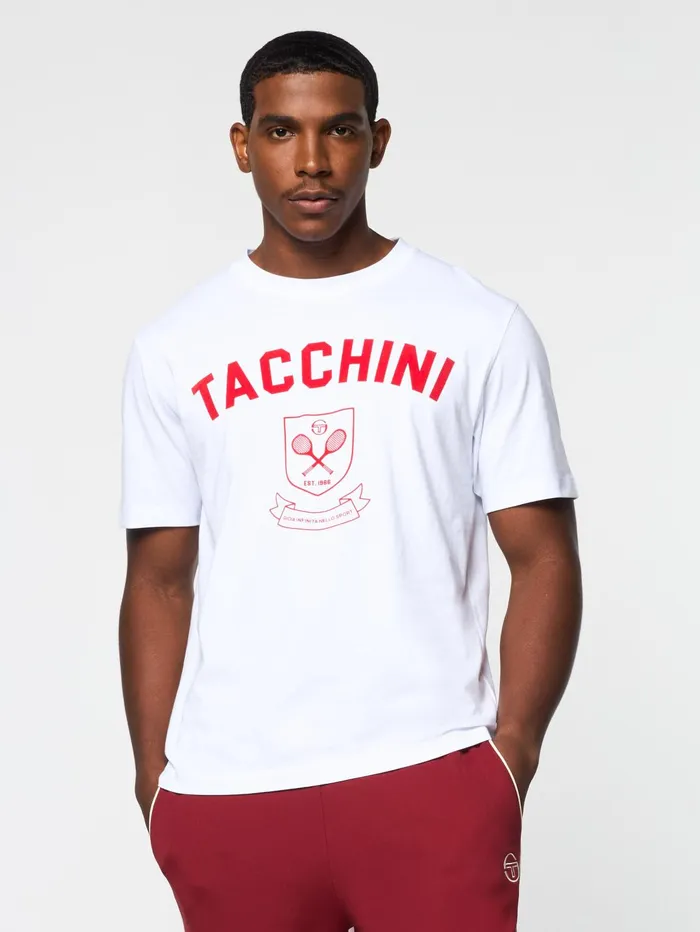 Men Matching Separates Sergio Tacchini Varsita TShirt Brilliant White