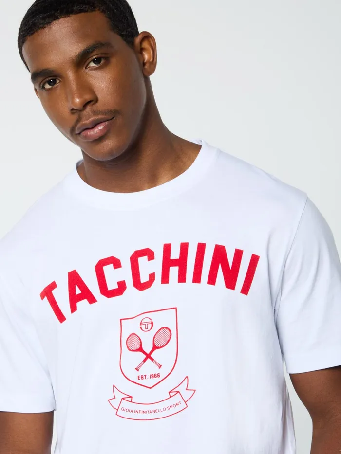 Men Matching Separates Sergio Tacchini Varsita TShirt Brilliant White