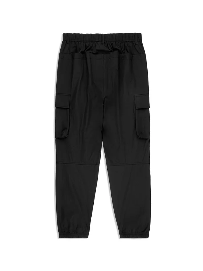 Men Nylon Sergio Tacchini Carico Cargo Pant Black Beauty