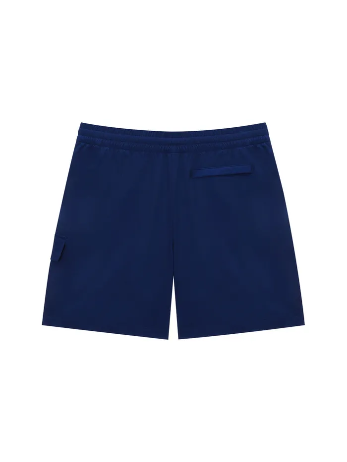 Men Nylon Sergio Tacchini Daily Woven Cargo Shorts Navy