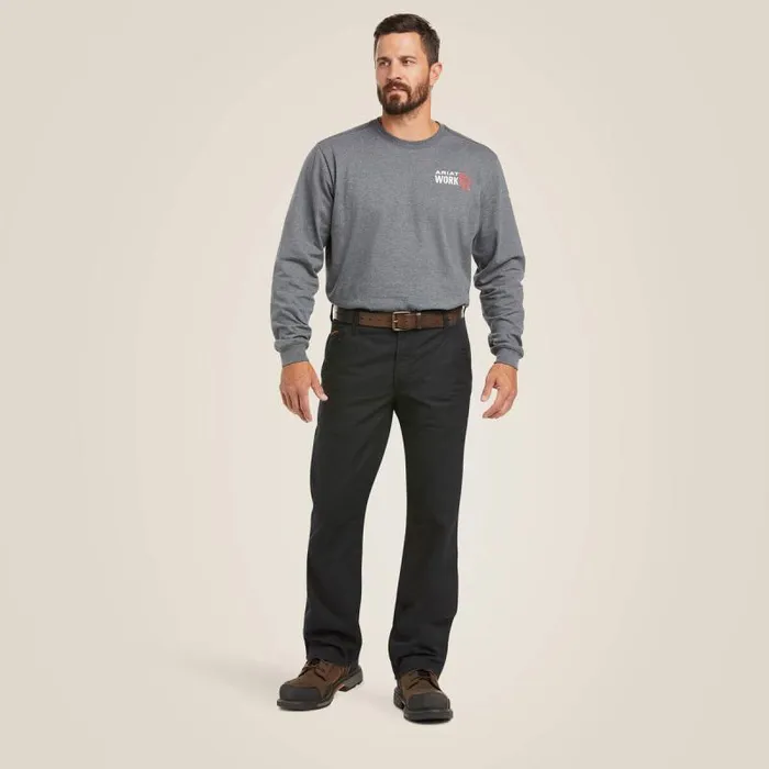 Men Pants and Shorts Ariat FR M4 Relaxed Workhorse Boot Cut Pant Black