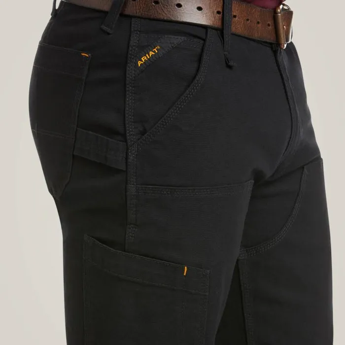 Men Pants and Shorts Ariat Rebar M4 Low Rise DuraStretch Made Tough Double Front Stackable Straight Leg Pant Black Men Pants and Shorts Ariat Rebar M4 Low Rise DuraStretch Made Tough Double Front Stackable Straight Leg Pant Black