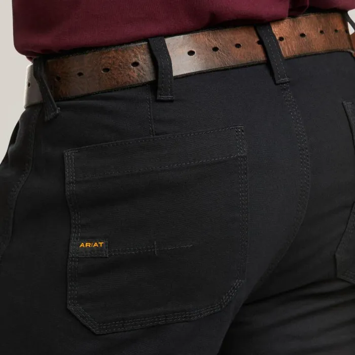 Men Pants and Shorts Ariat Rebar M4 Low Rise DuraStretch Made Tough Double Front Stackable Straight Leg Pant Black Men Pants and Shorts Ariat Rebar M4 Low Rise DuraStretch Made Tough Double Front Stackable Straight Leg Pant Black