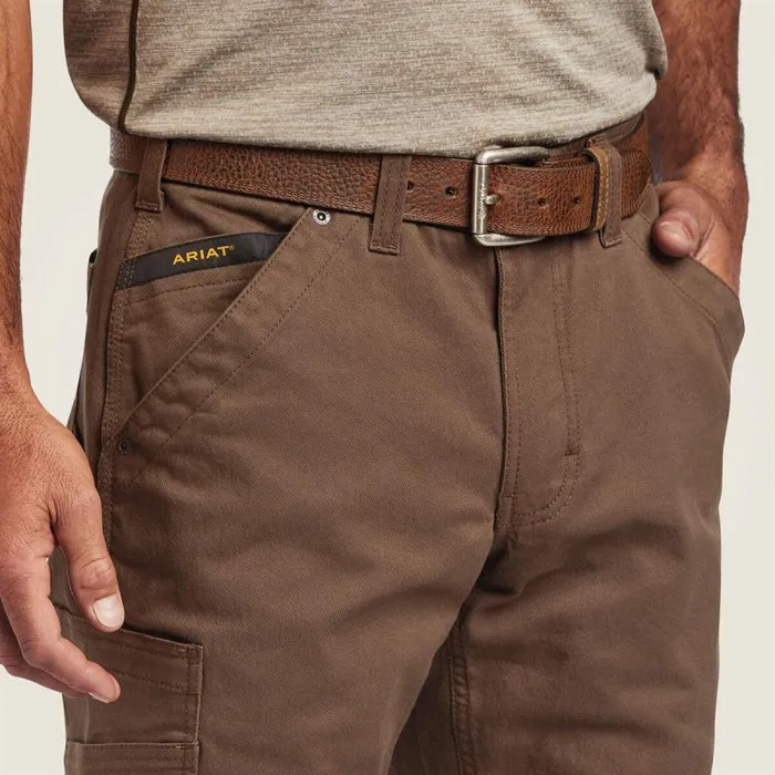 Men Pants and Shorts Ariat Rebar M5 Straight DuraStretch Washed Twill Dungaree Straight Leg Pant Wren