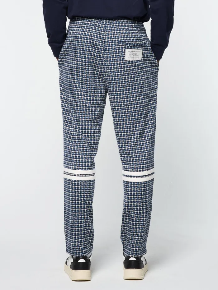 Men Pants And Sweatpants Sergio Tacchini Dallas Houndstooth Track Pant Maritime Blue