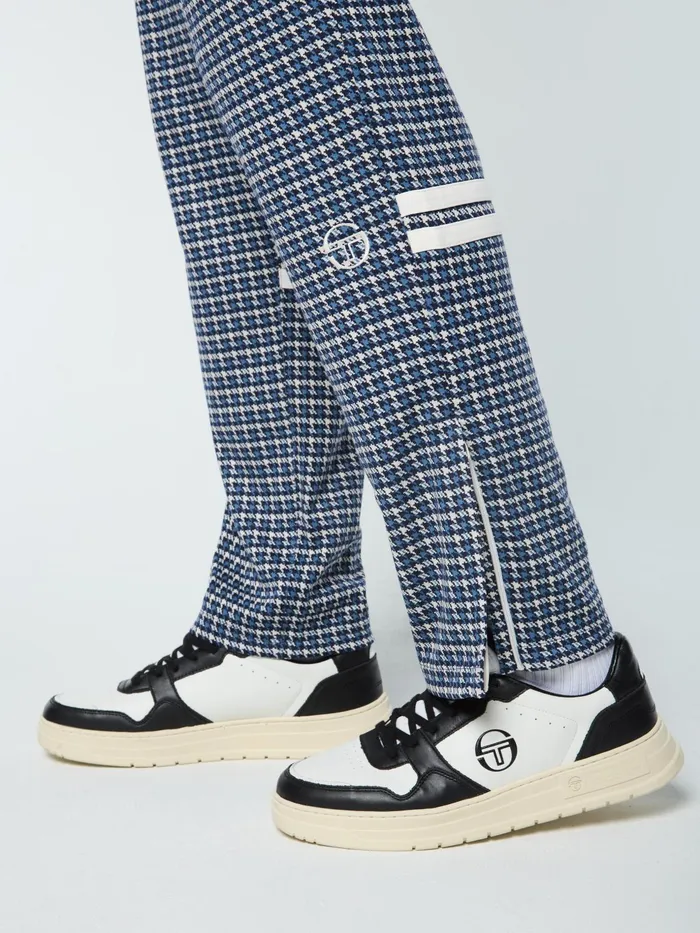Men Pants And Sweatpants Sergio Tacchini Dallas Houndstooth Track Pant Maritime Blue