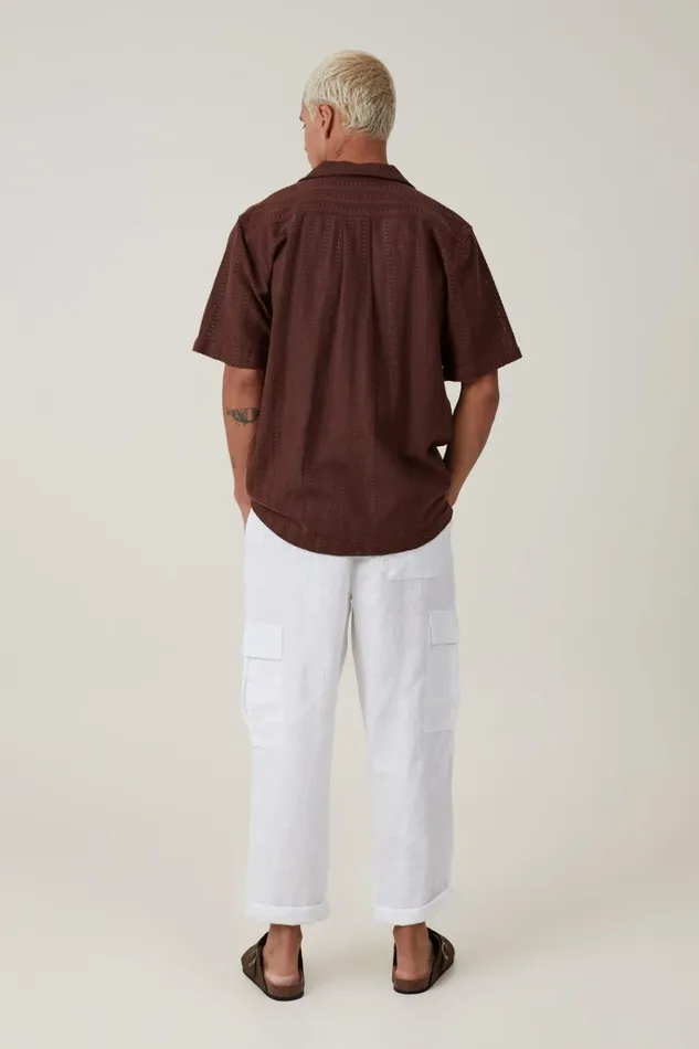 Men Pants Cotton On Cargo Linen Pant White Cargo
