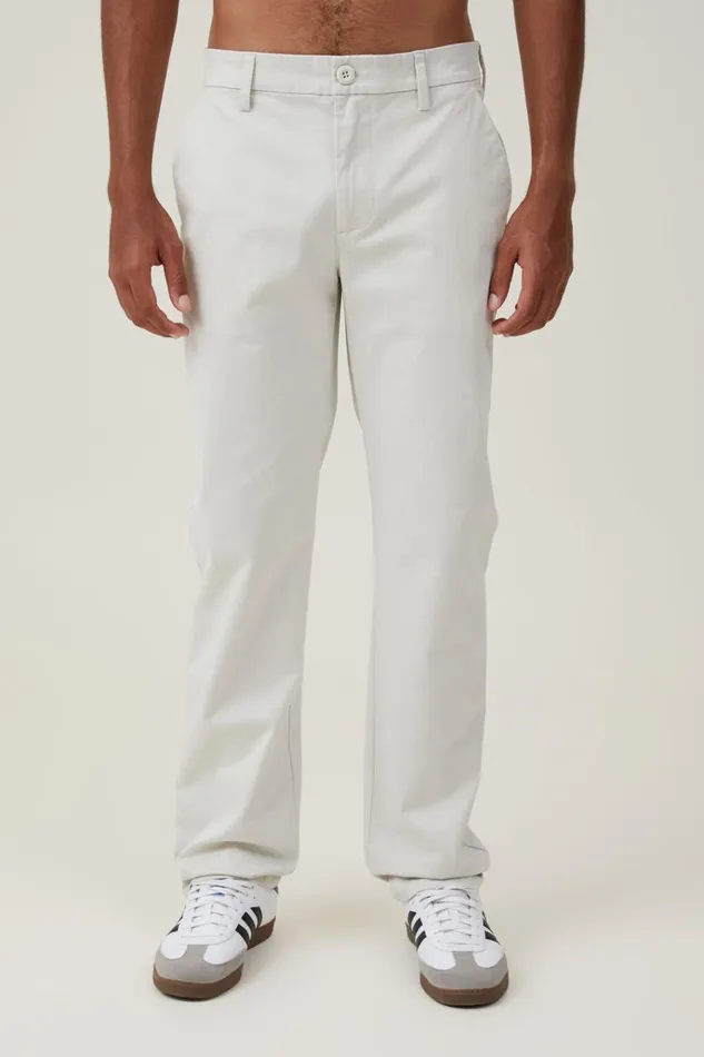 Men Pants Cotton On Regular Straight Chino Washed Stone Men Pants Cotton On Regular Straight Chino Washed Stone