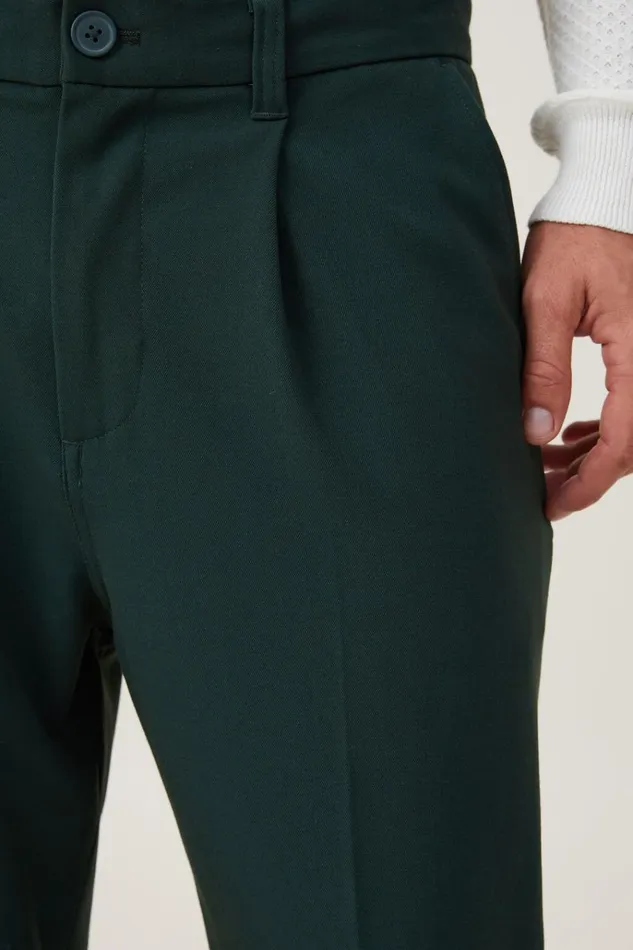Men Pants Cotton On Relaxed Pleated Pant Deep Teal