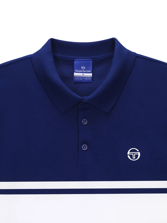 Men Polos Sergio Tacchini Damarindo Knit Polo Navy
