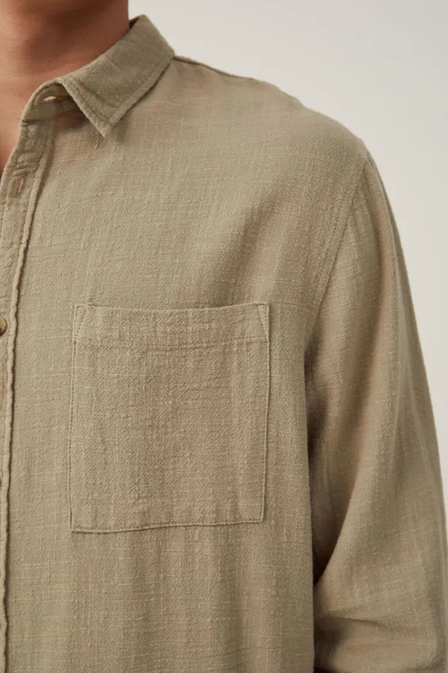 Men Shirts and Polos Cotton On Portland Long Sleeve Shirt Moss Cheesecloth Men Shirts and Polos Cotton On Portland Long Sleeve Shirt Moss Cheesecloth