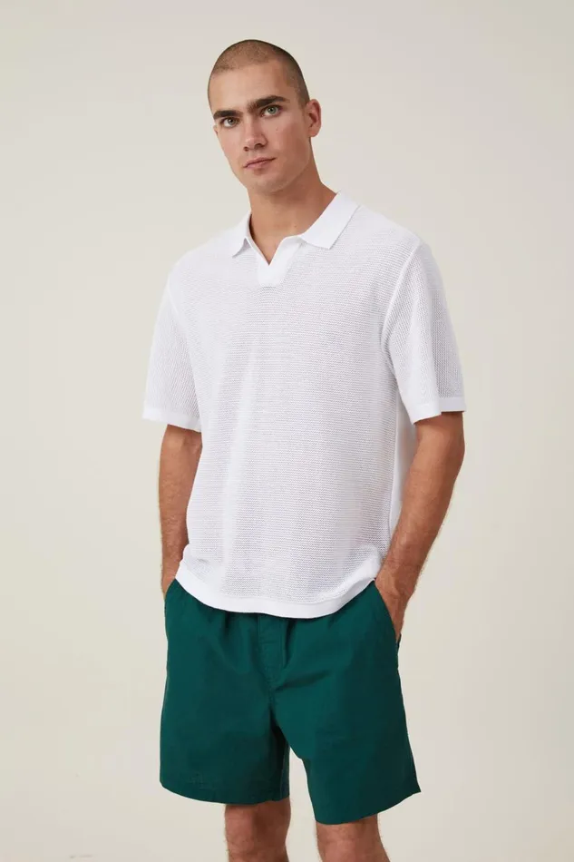 Men Shorts Cotton On Easy Short Ivy Green Texture