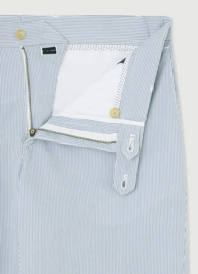 Men Shorts Hackett London Slim Fit Striped Kensington Shorts Avio