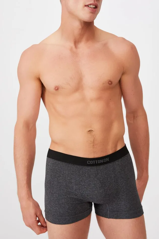 Men Socks and Underwear Cotton On Mens Seamless Trunks Charcoal Marleblack Men Socks and Underwear Cotton On Mens Seamless Trunks Charcoal Marleblack
