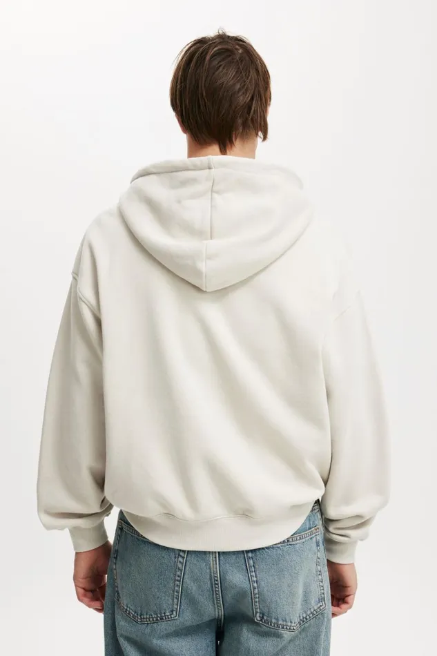 Men Sweats and Hoodies Cotton On Box Fit Zip Up Hoodie Bone Two Way Zip Men Sweats and Hoodies Cotton On Box Fit Zip Up Hoodie Bone Two Way Zip