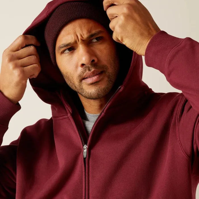 Men Sweatshirts and Hoodies Ariat Rebar Born For This Full Zip Hoodie Burgundy Men Sweatshirts and Hoodies Ariat Rebar Born For This Full Zip Hoodie Burgundy