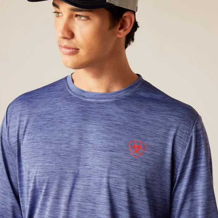 Men TShirts and Polos Ariat Charger True Eagle TShirt Twilight Blue Men TShirts and Polos Ariat Charger True Eagle TShirt Twilight Blue