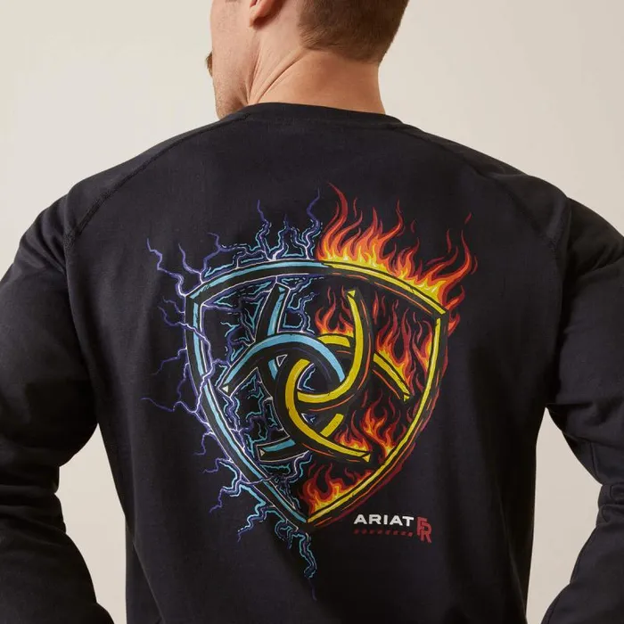 Men TShirts and Polos Ariat FR Air Shock Fire TShirt Black Men TShirts and Polos Ariat FR Air Shock Fire TShirt Black