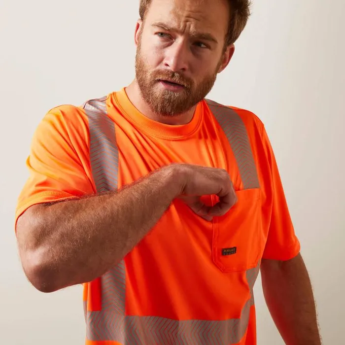 Men TShirts and Polos Ariat Rebar HiVis ANSI TShirt Hi Vis Orange Men TShirts and Polos Ariat Rebar HiVis ANSI TShirt Hi Vis Orange
