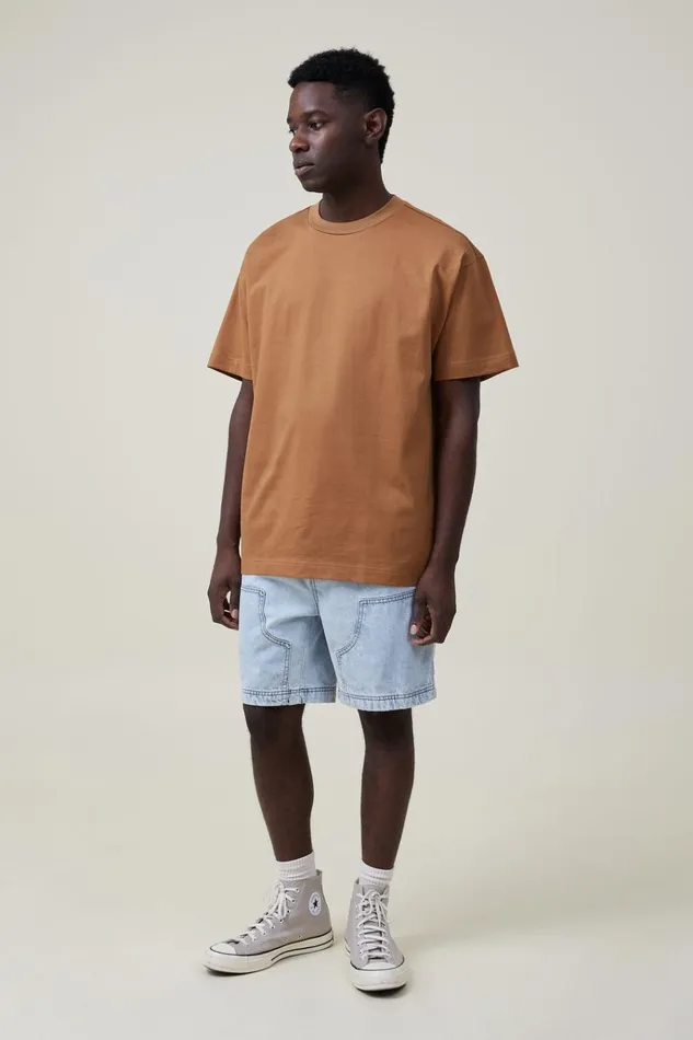 Men Tees and Tanks Cotton On Box Fit Plain TShirt Ginger Men Tees and Tanks Cotton On Box Fit Plain TShirt Ginger