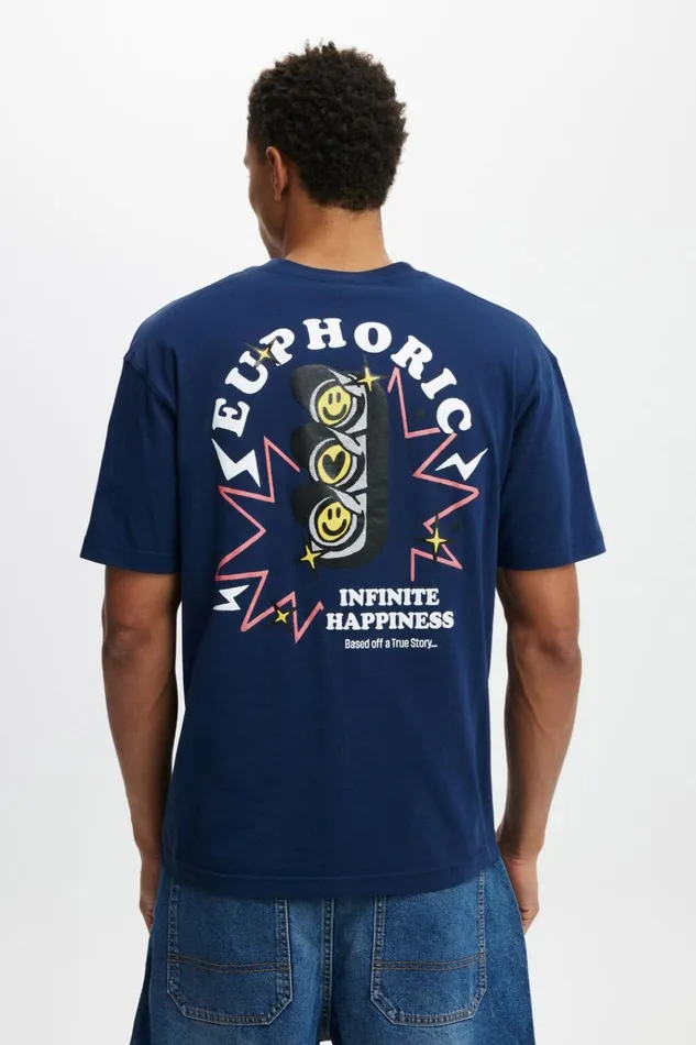 Men Tees and Tanks Cotton On Loose Fit Art TShirt Indigo Euphoric Lights Men Tees and Tanks Cotton On Loose Fit Art TShirt Indigo Euphoric Lights