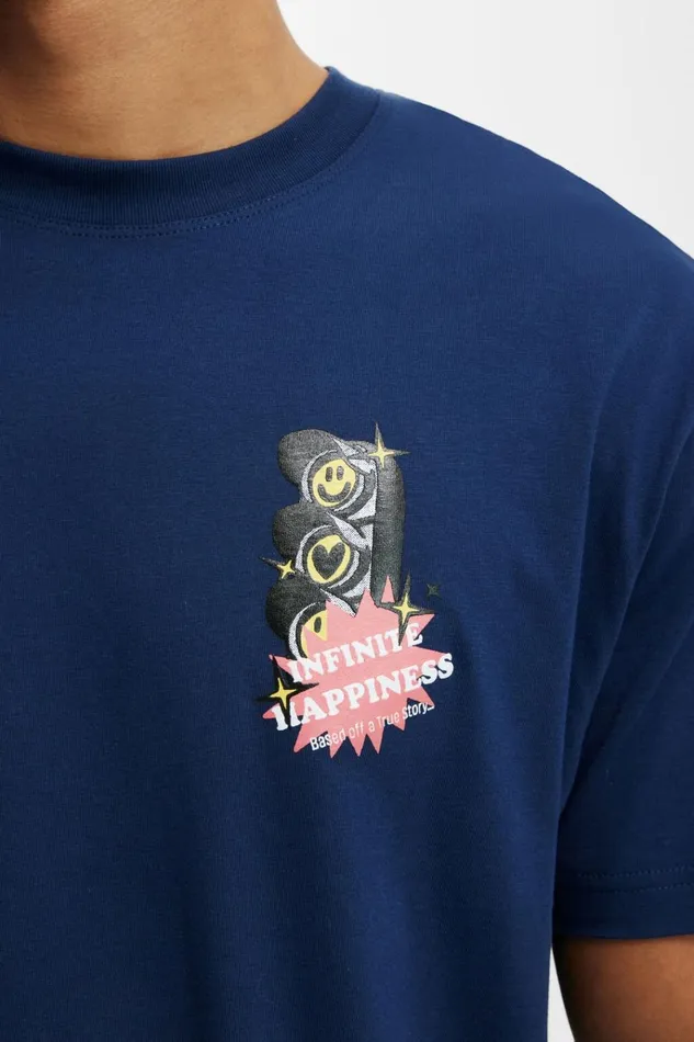 Men Tees and Tanks Cotton On Loose Fit Art TShirt Indigo Euphoric Lights Men Tees and Tanks Cotton On Loose Fit Art TShirt Indigo Euphoric Lights