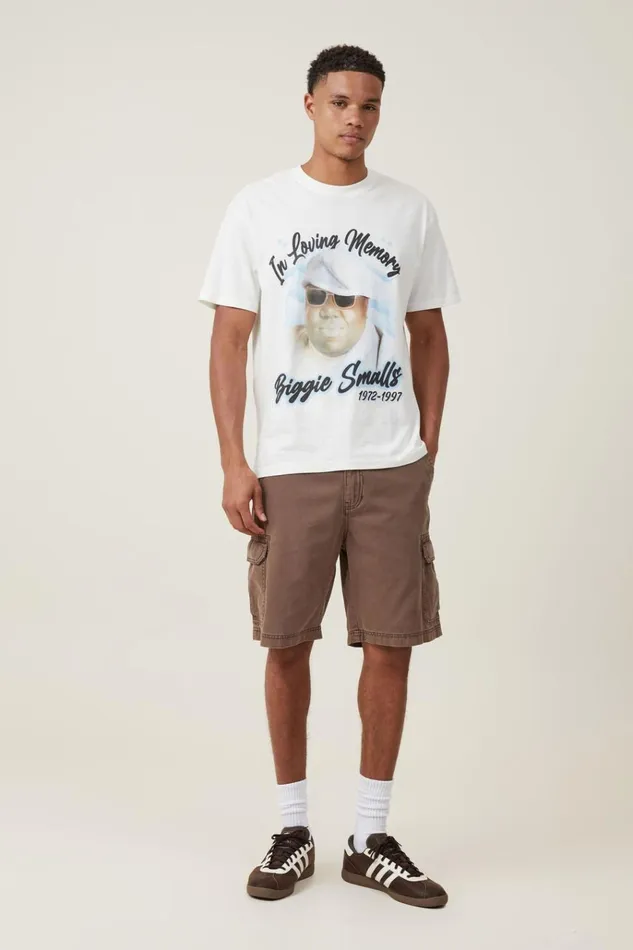 Men Tees and Tanks Cotton On Loose Fit Music TShirt Lcn Mt Vintage Whitebiggie 8211 In Memory Men Tees and Tanks Cotton On Loose Fit Music TShirt Lcn Mt Vintage Whitebiggie 8211 In Memory